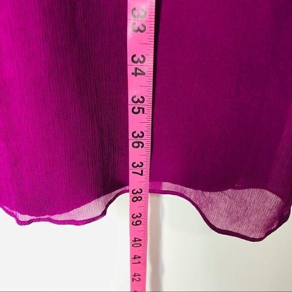 J. Crew Fuschia Purple Silk Gathered Tank Dress - Picture 5 of 10